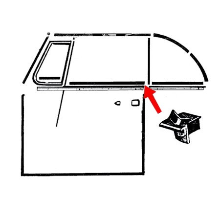 Joint lèche vitre extérieur avant ou arrière gauche ou droit pour